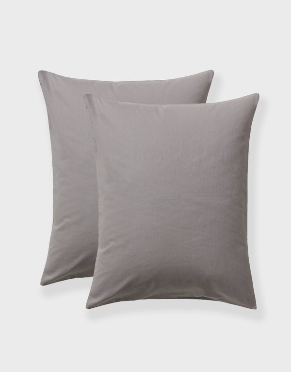 CURA Calm Cotton Pillowcases Dark grey 50x60
