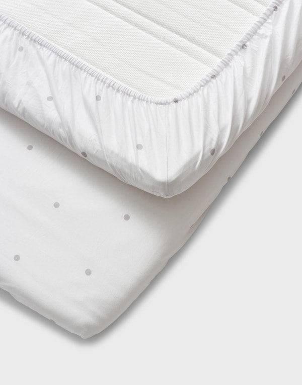 CURA Cotton Fitted Sheet Dots