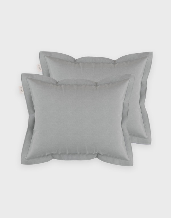 CURA Satina Soft Grey 50x60 Pillowcases
