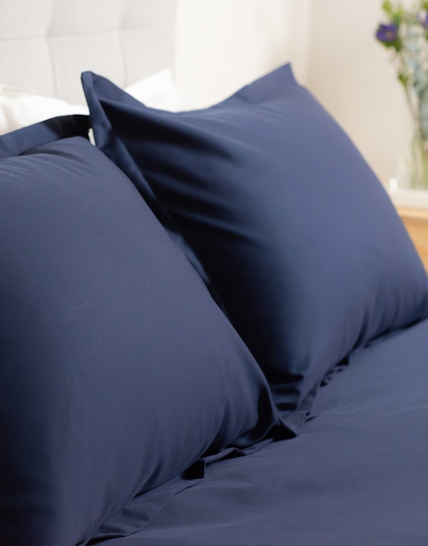 CURA Satina Marine blue 40x80 Pillowcase