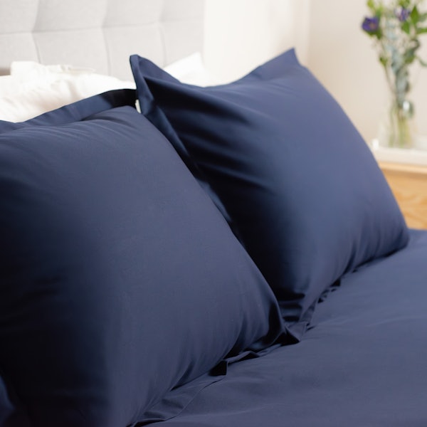 CURA Satina Marine blue 80x80 Pillowcase